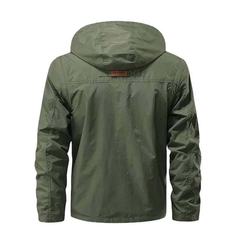 Men's Waterproof Cargo Vest with Detachable Hood – Lightweight Outdoor Jacket for Adventures