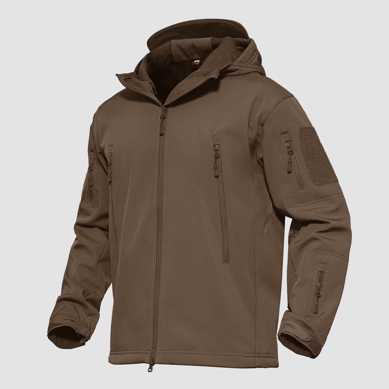Men's Waterproof Fleece Jacket with Softshell Design, Multiple Pockets, Windproof and Breathable Winter Coat