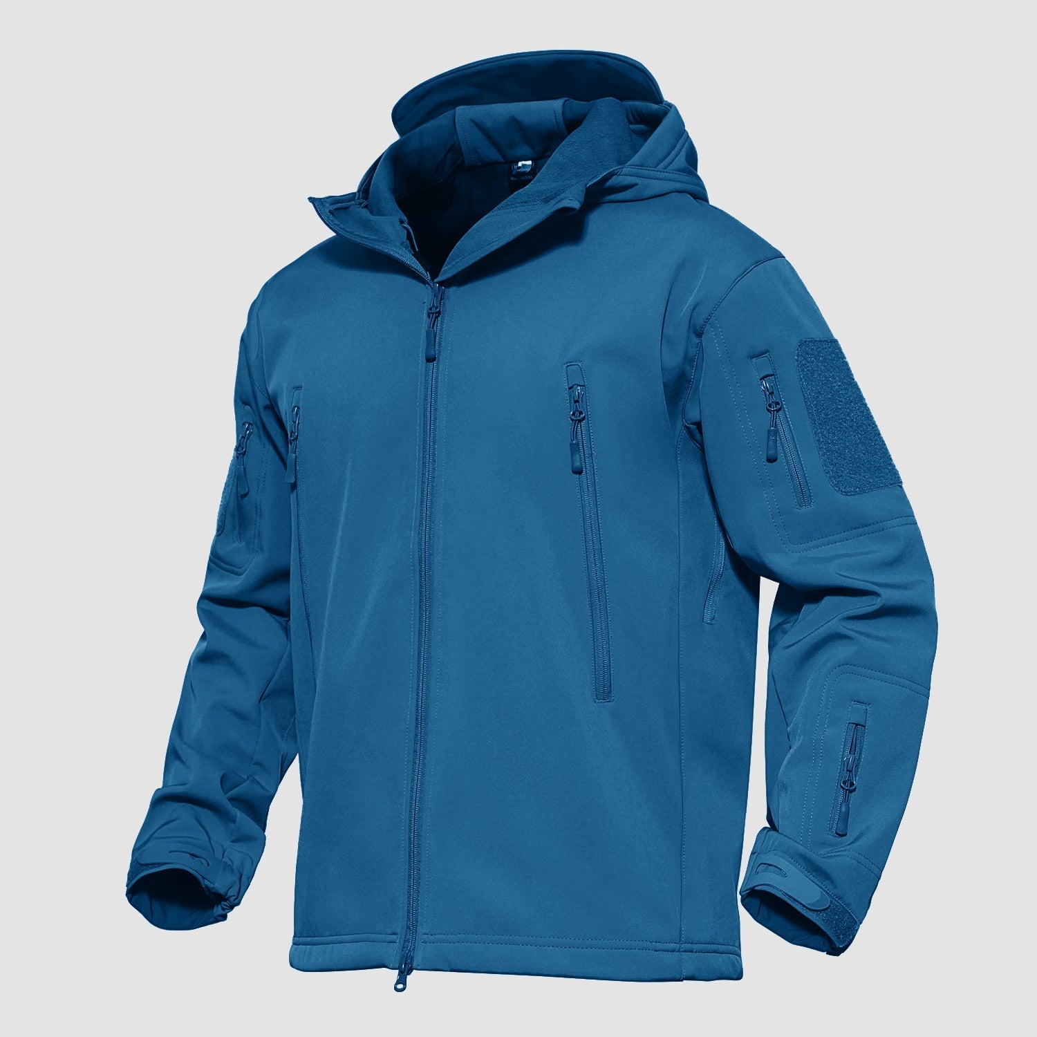 Men's Waterproof Fleece Jacket with Softshell Design, Multiple Pockets, Windproof and Breathable Winter Coat