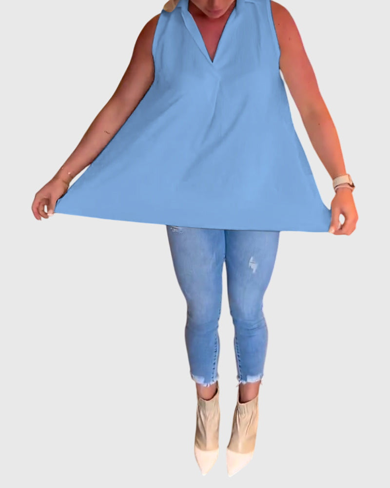 Lina Women's Sleeveless Top - Stylish & Comfortable Summer Blouse