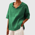 Ayla Women's Green Blouse - Stylish & Comfortable Top for Everyday Wear
