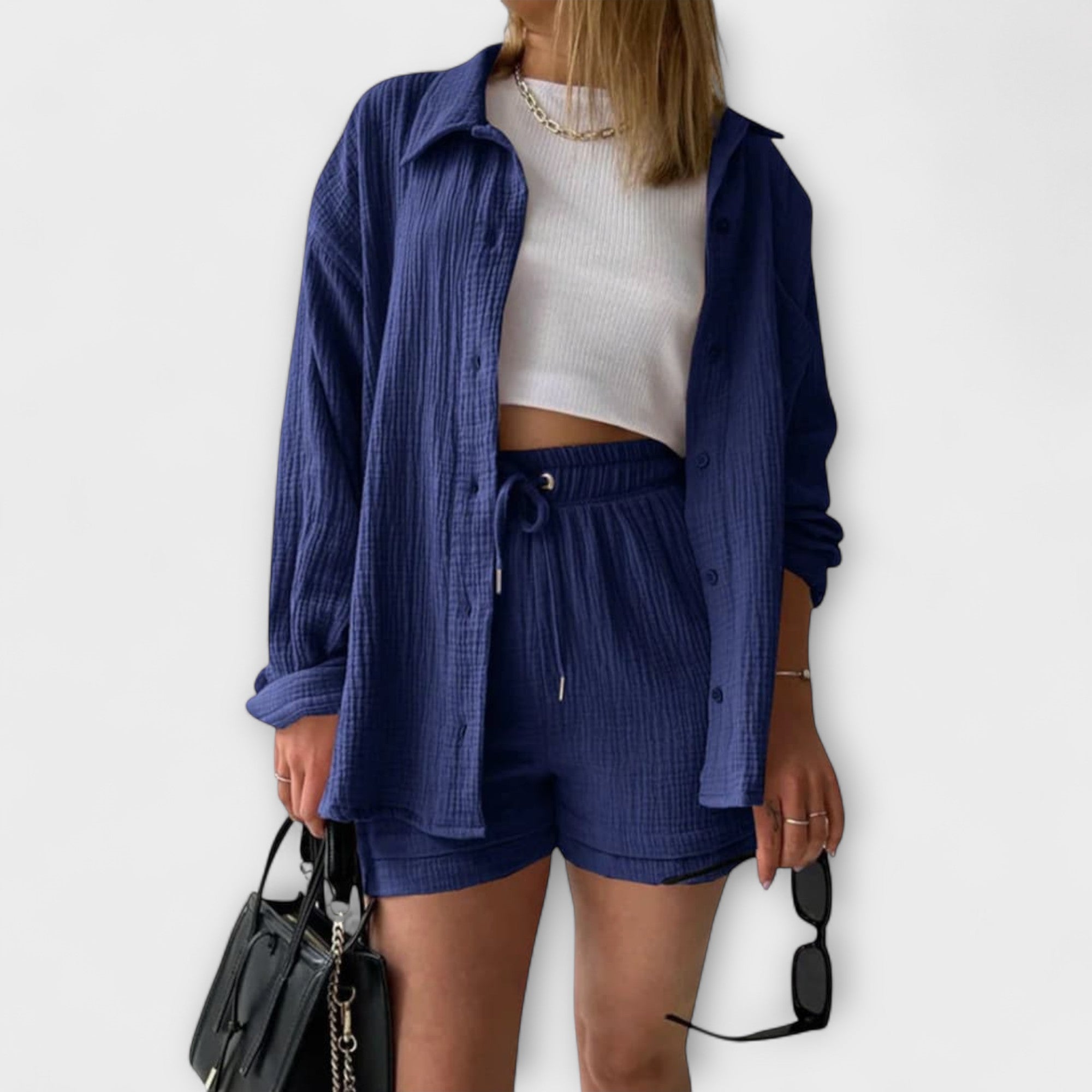 Roselina Elegant Women's Top & Bottom Set - Stylish & Versatile Outfit for Any Occasion