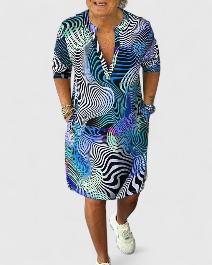 Helinae Sophisticated V-Neck Dress for Women | Elegant Evening Wear | Perfect for Parties & Special Occasions