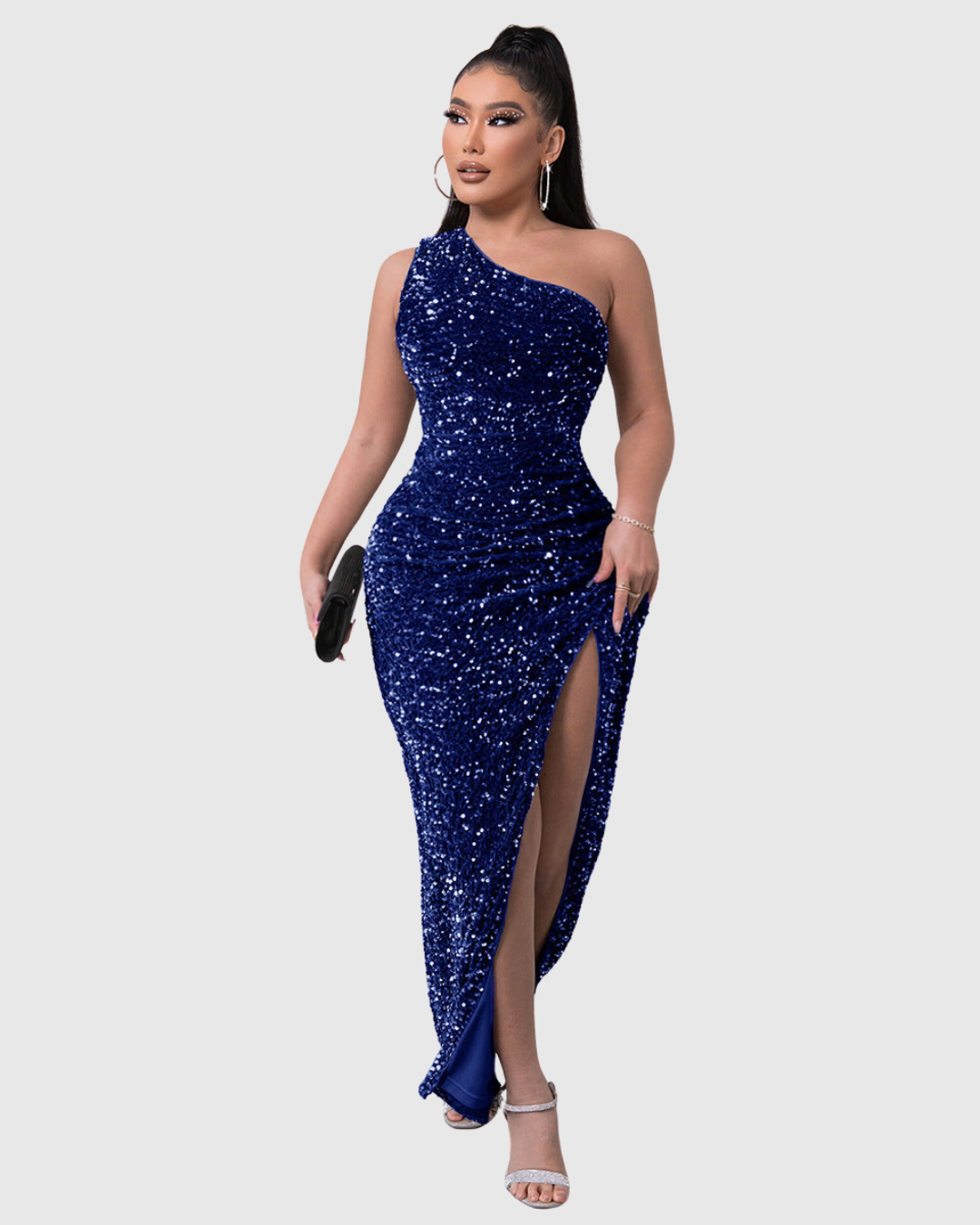 Lillian Luxe One-Shoulder Evening Dress - Elegant Formal Gown for Special Occasions