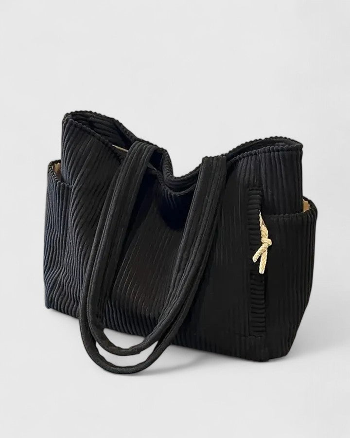 Liorane | Premium Ribbed Tote Bag with Elegant Cord Detail - Stylish & Versatile Handbag for Everyday Use