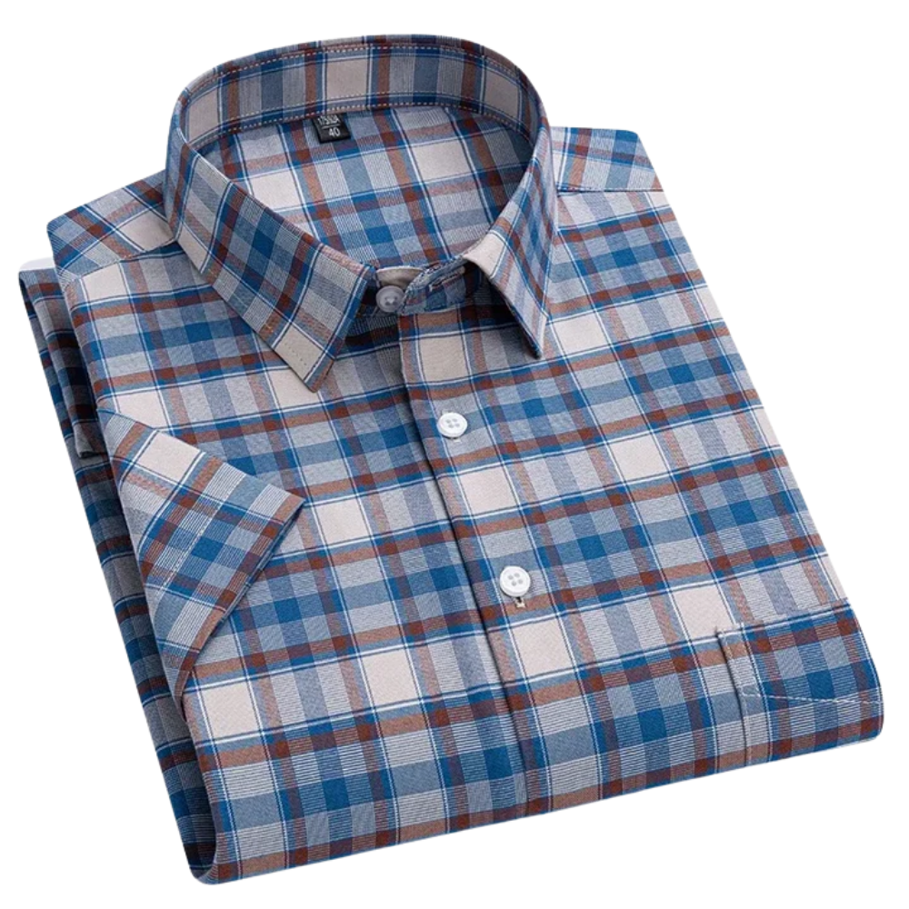 Zack Men's Short-Sleeve Cotton Shirt - Breathable, Stylish & Comfortable Casual Wear