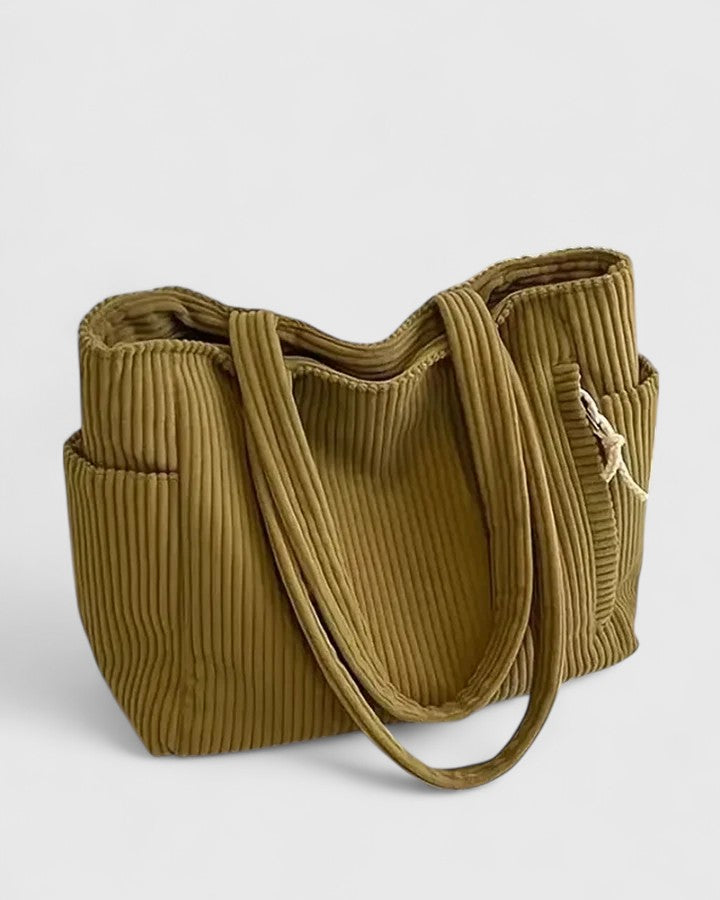 Liorane | Premium Ribbed Tote Bag with Elegant Cord Detail - Stylish & Versatile Handbag for Everyday Use