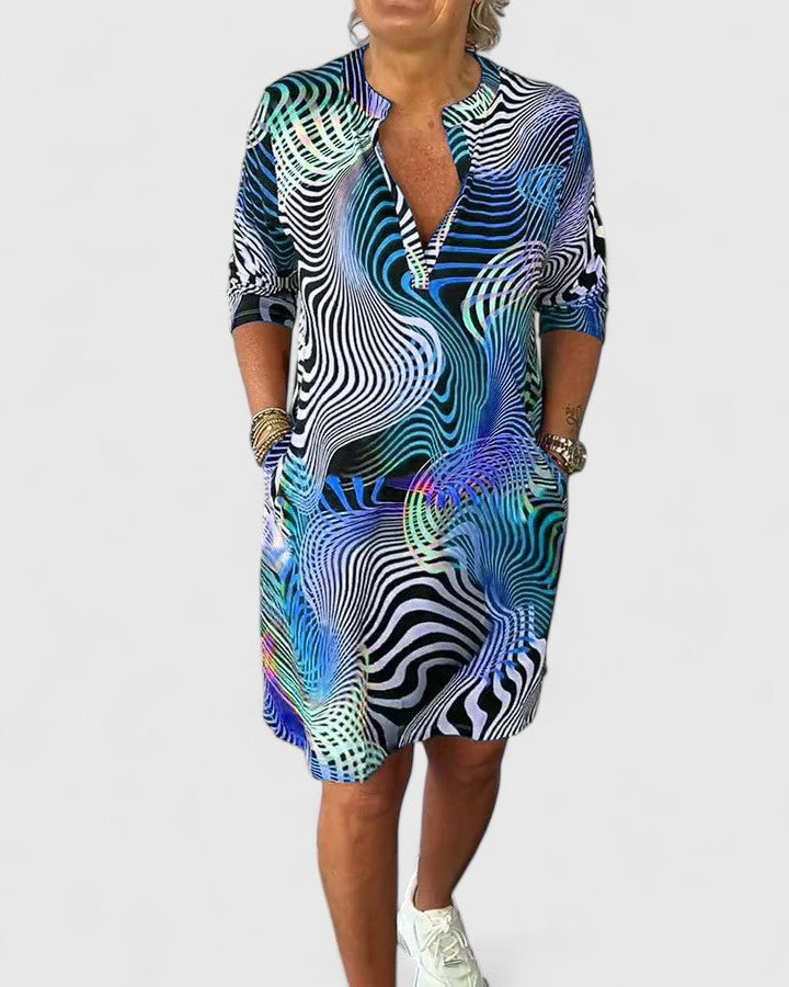 Helinae Sophisticated V-Neck Dress for Women | Elegant Evening Wear | Perfect for Parties & Special Occasions