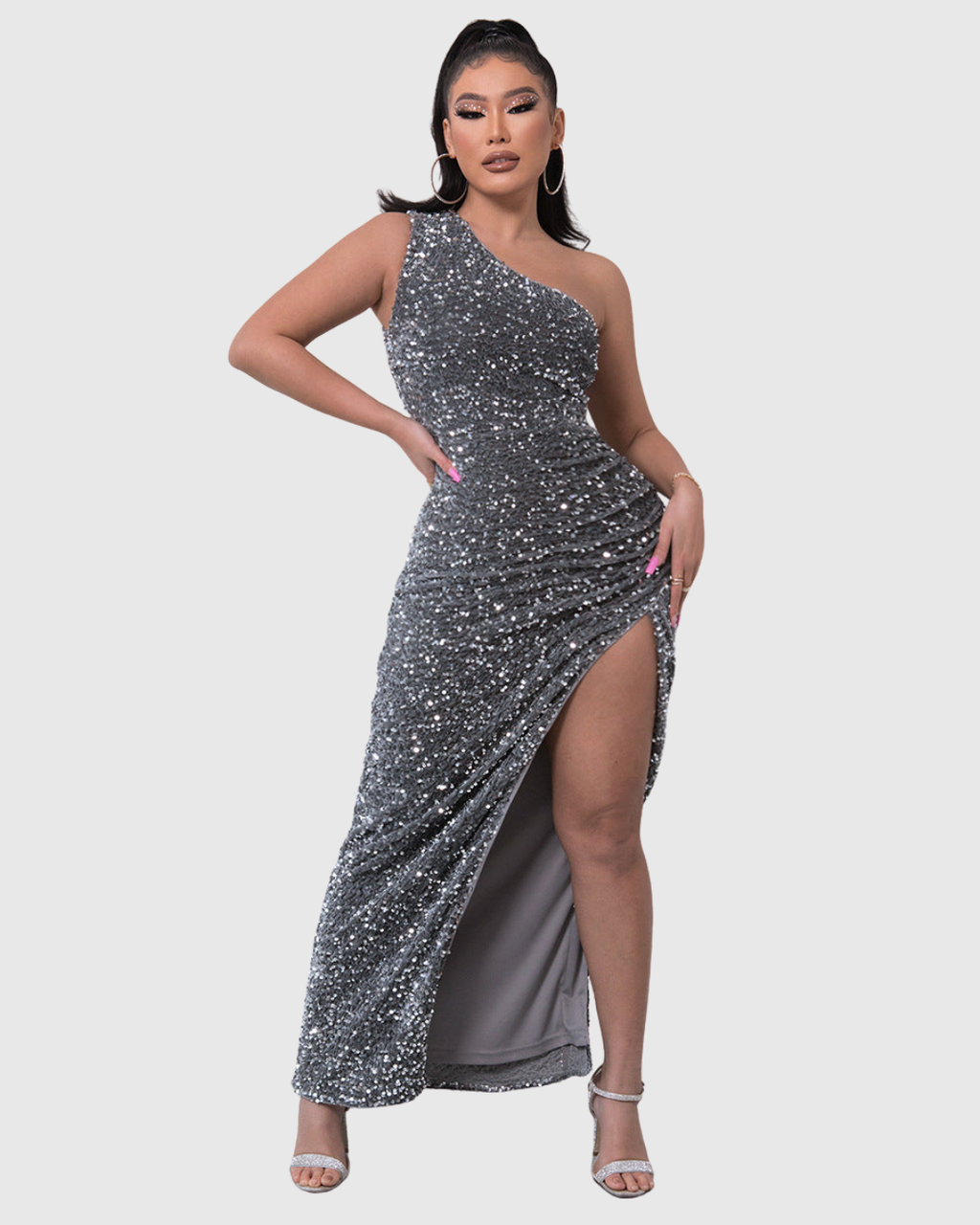 Lillian Luxe One-Shoulder Evening Dress - Elegant Formal Gown for Special Occasions
