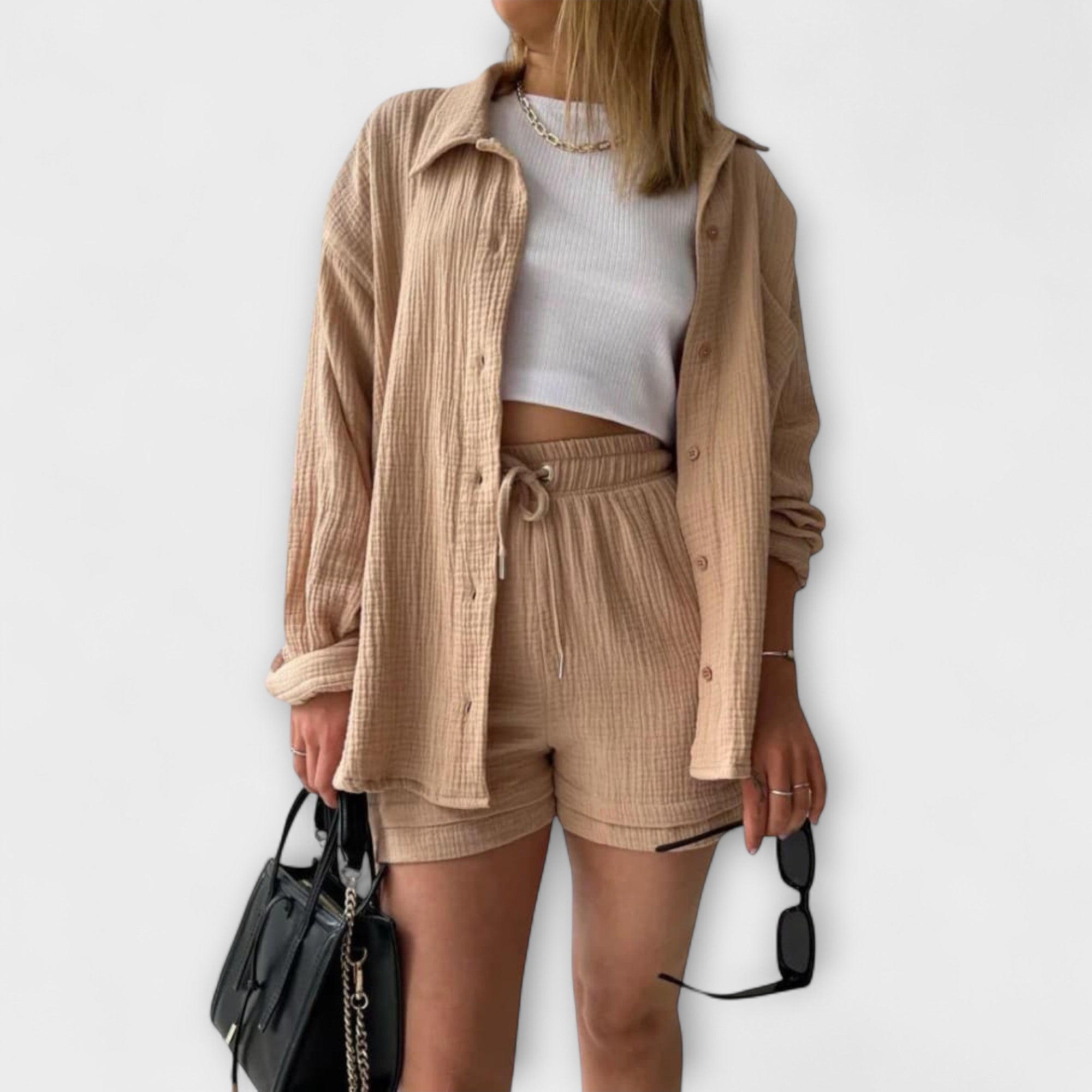 Roselina Elegant Women's Top & Bottom Set - Stylish & Versatile Outfit for Any Occasion