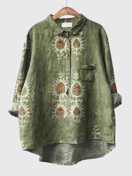 Valeria Floral Print Blouse - Women's Stylish Floral Top for Spring & Summer Fashion