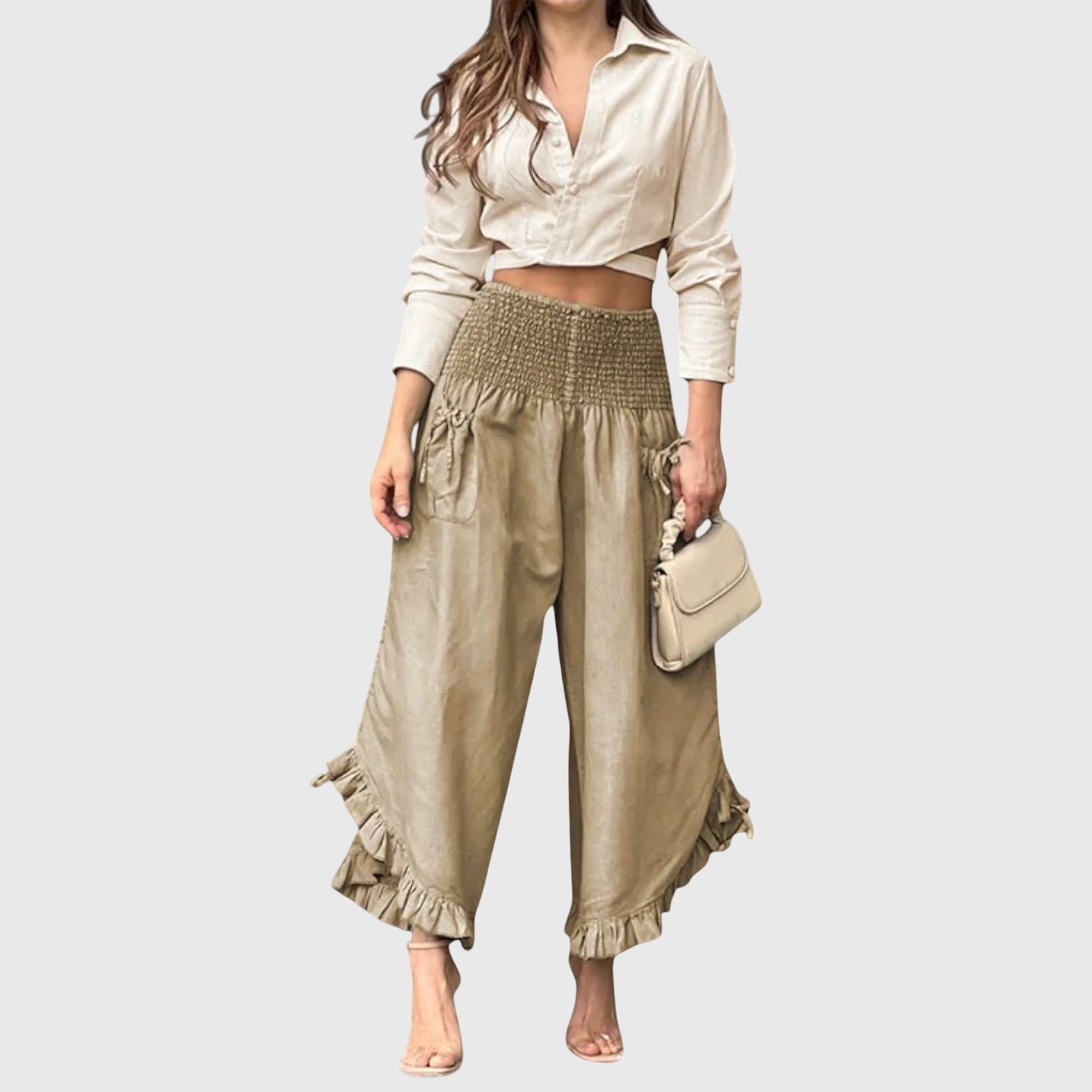 Jaya Women's Casual Pants with Stylish Pleats - Trendy & Comfortable Everyday Wear