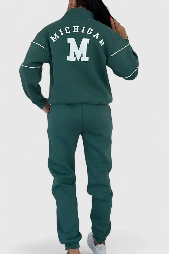 Alessyanna Women's Comfortable Two-Piece Lounge Set - Soft Fabric, Stylish Design for Relaxation & Casual Wear