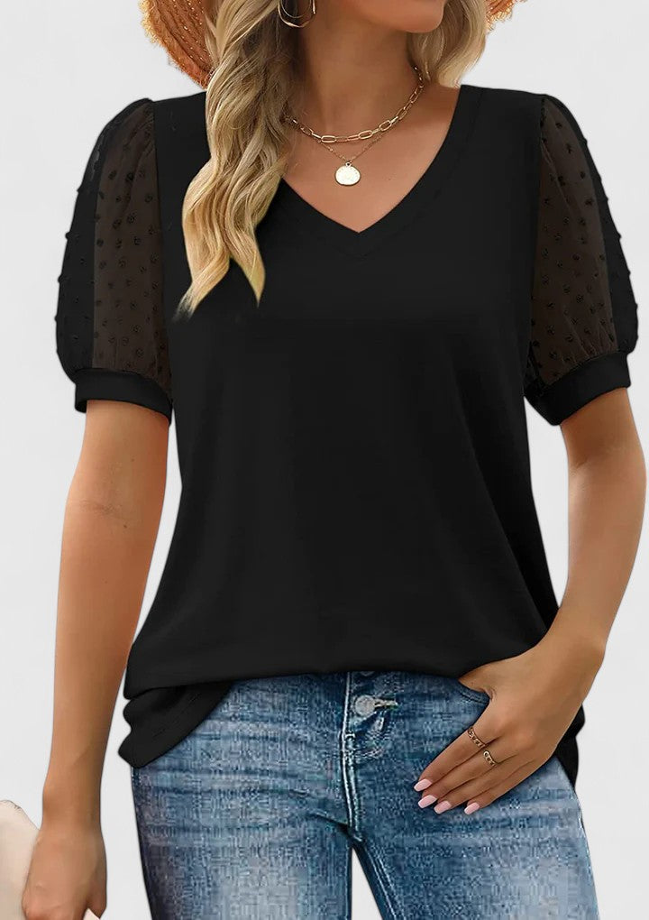 Sofrenia Women's Comfortable V-Neck Top - Soft Fabric, Stylish Design, Perfect for Everyday Wear