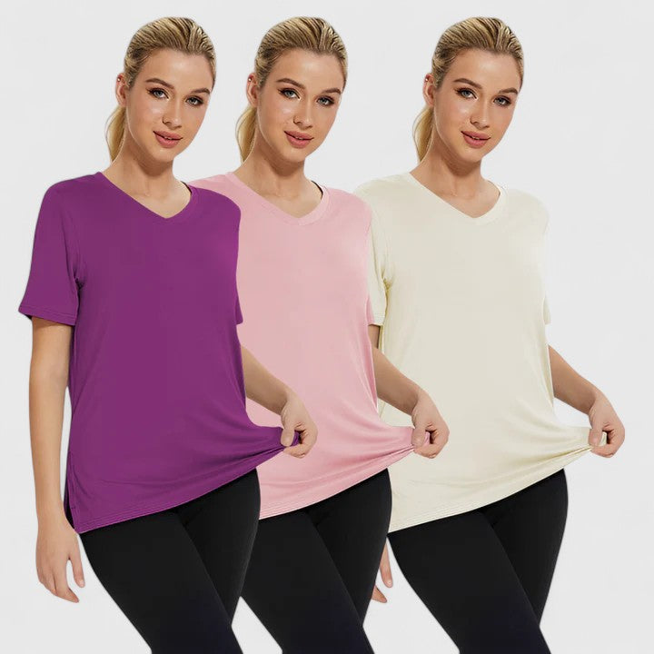 Samantha Comfort Tee - Pack of 3 Soft & Stylish T-Shirts for Everyday Wear