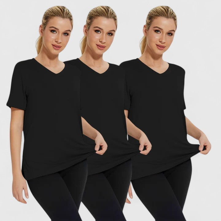 Samantha Comfort Tee - Pack of 3 Soft & Stylish T-Shirts for Everyday Wear