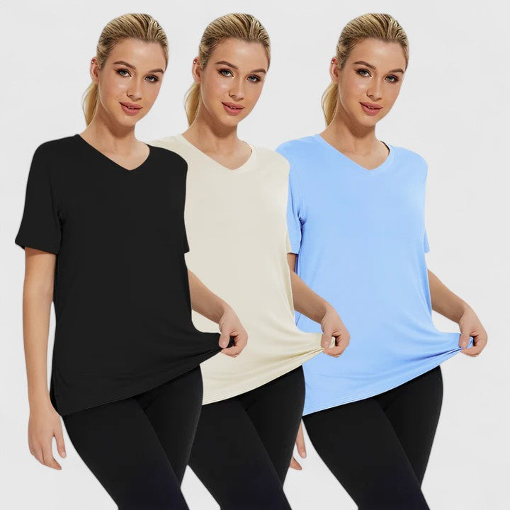 Samantha Comfort Tee - Pack of 3 Soft & Stylish T-Shirts for Everyday Wear