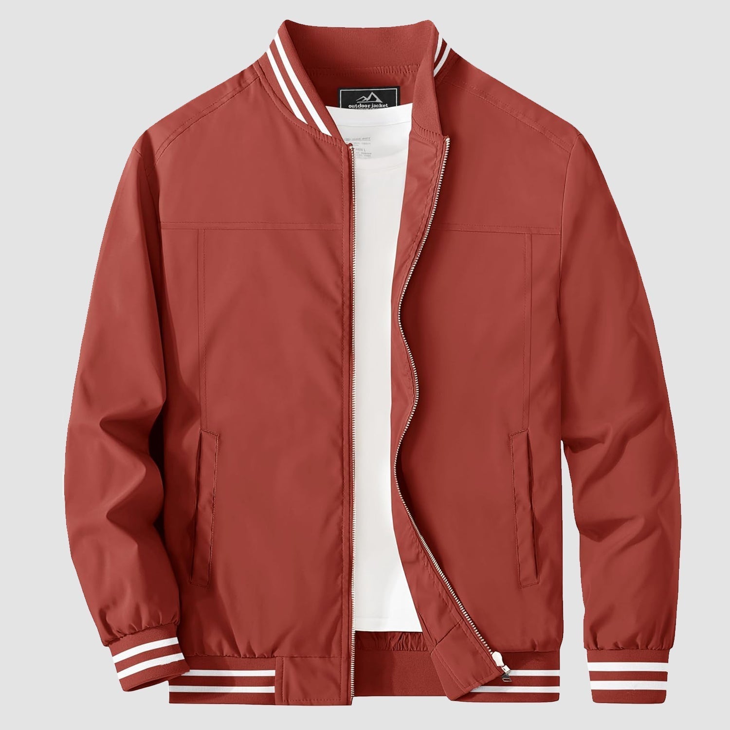 Men's Lightweight Casual Bomber Jacket with Multi-Pockets – Durable Windbreaker for Outdoor Activities