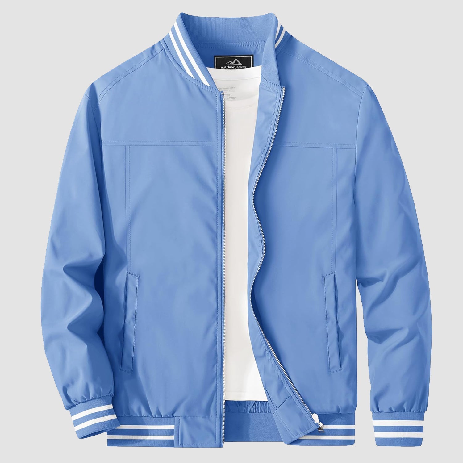 Men's Lightweight Casual Bomber Jacket with Multi-Pockets – Durable Windbreaker for Outdoor Activities