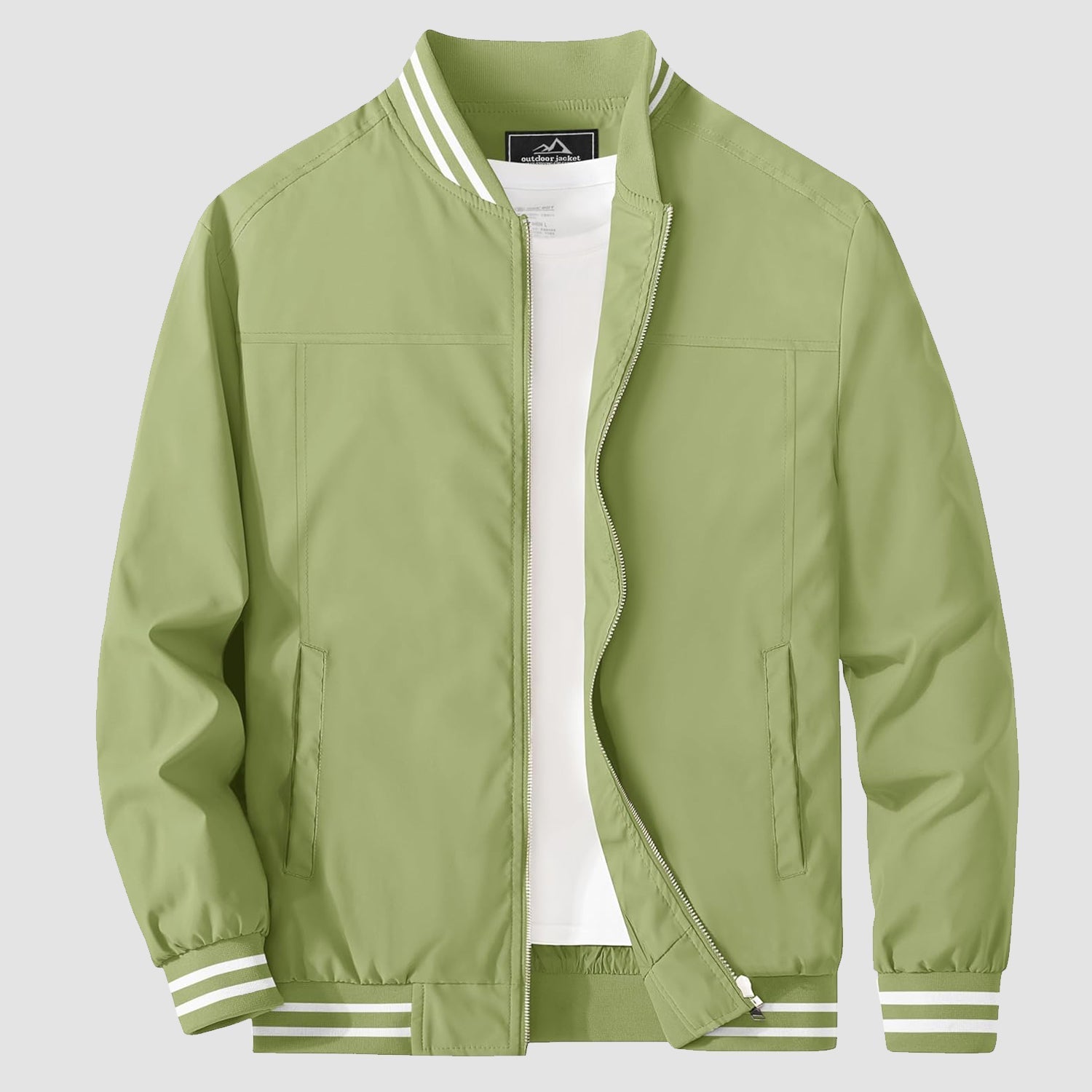 Men's Lightweight Casual Bomber Jacket with Multi-Pockets – Durable Windbreaker for Outdoor Activities