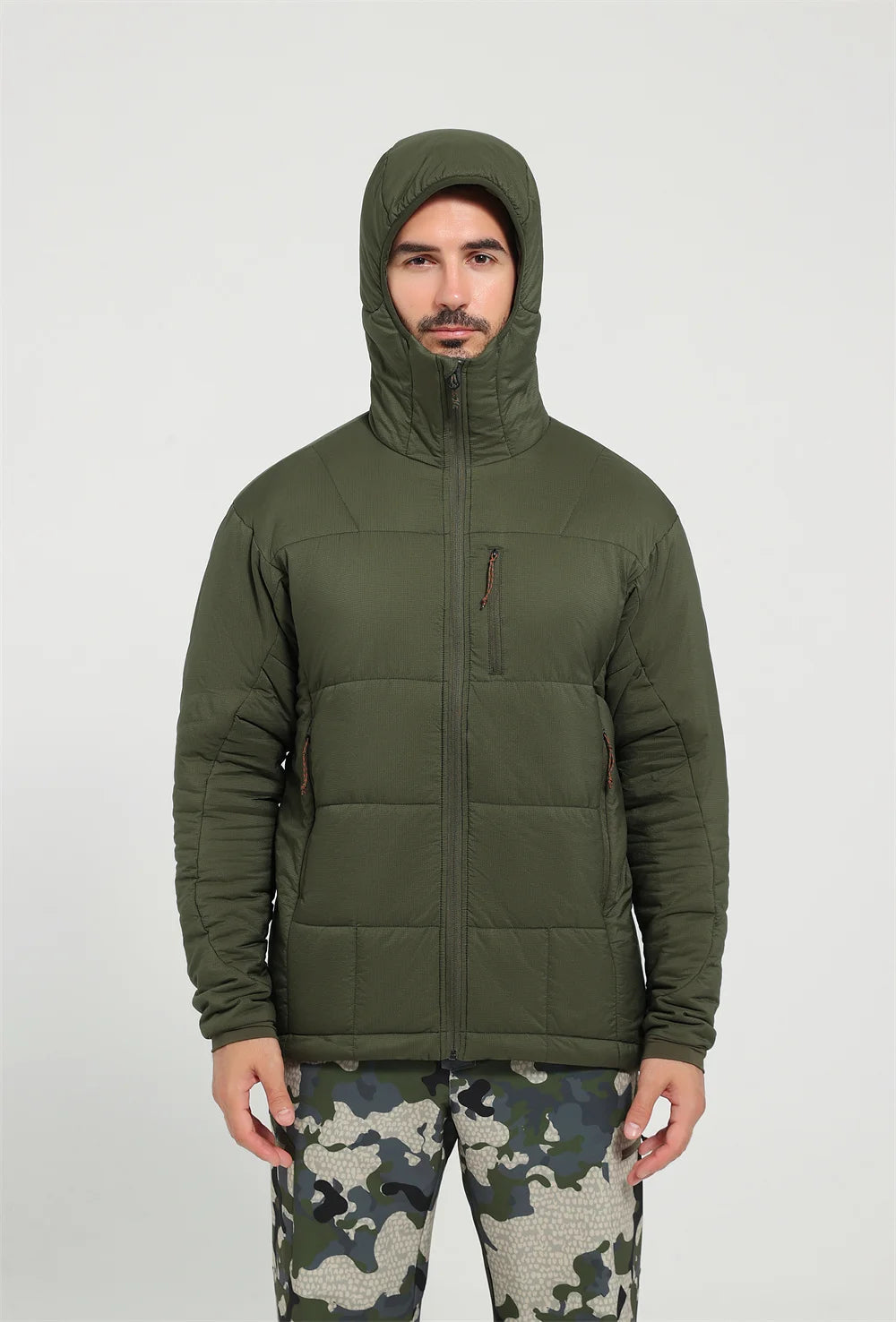 Men's Lightweight Waterproof Insulated Jacket – Nylon 66 Fabric for Outdoor Activities, Comfortable Fit, Ideal for Winter