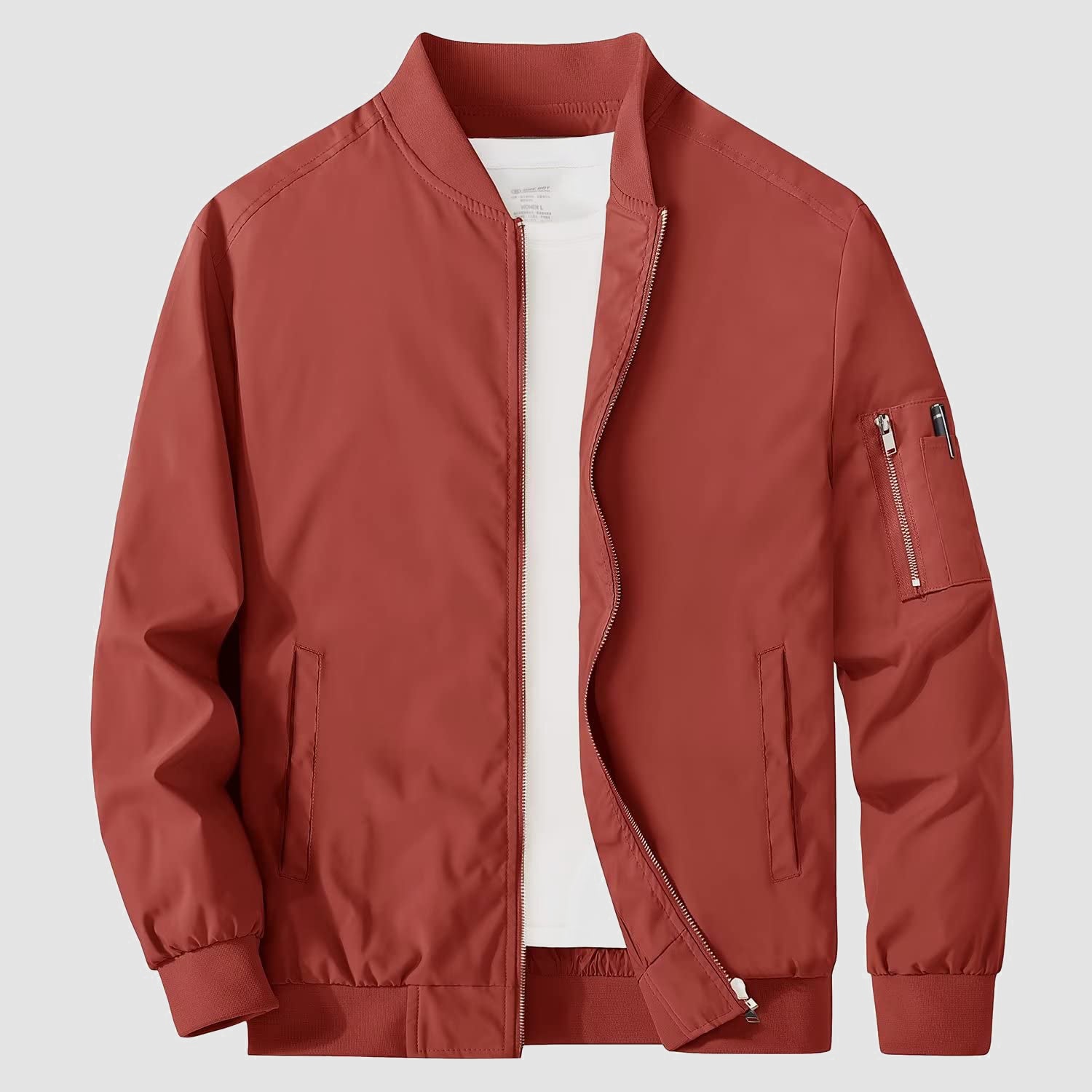Men's Lightweight Windproof Bomber Jacket with Multi-Pockets – Casual Spring/Fall Outerwear for Men