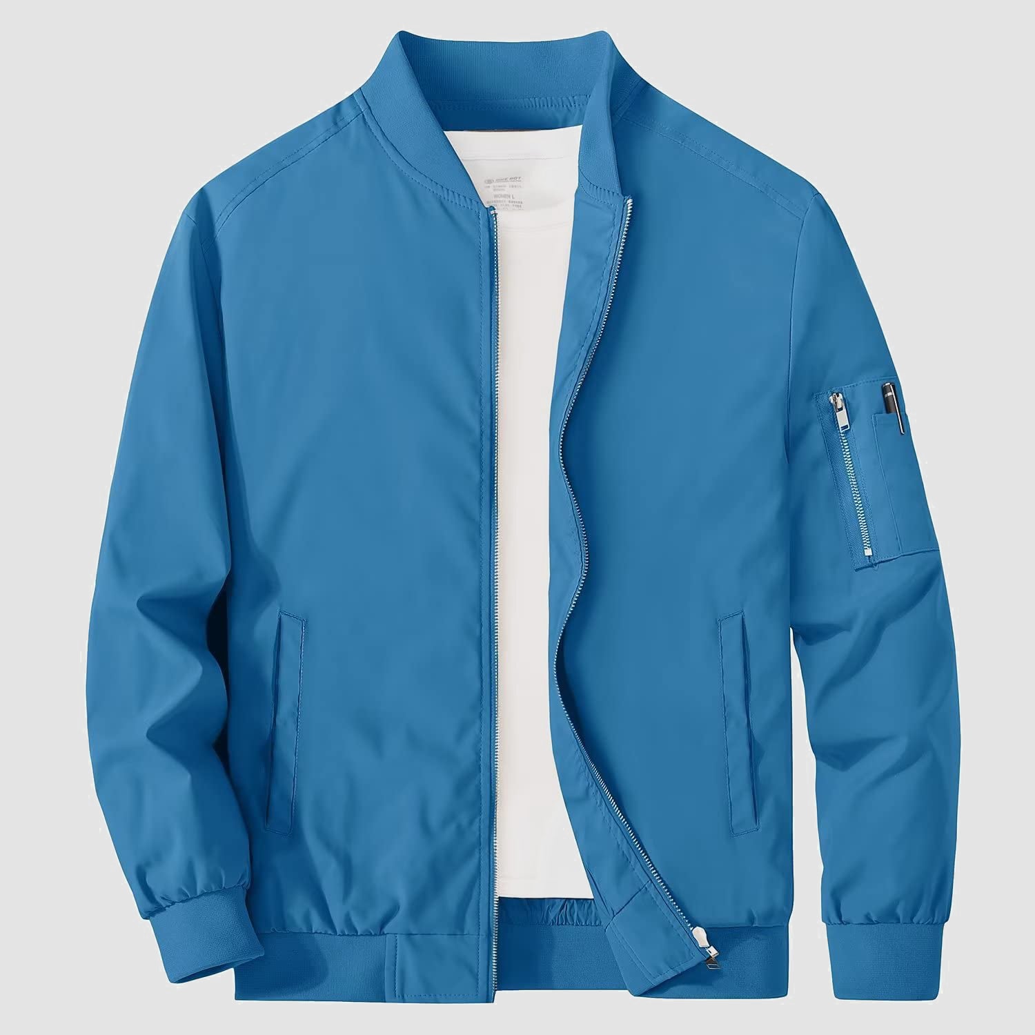 Men's Lightweight Windproof Bomber Jacket with Multi-Pockets – Casual Spring/Fall Outerwear for Men