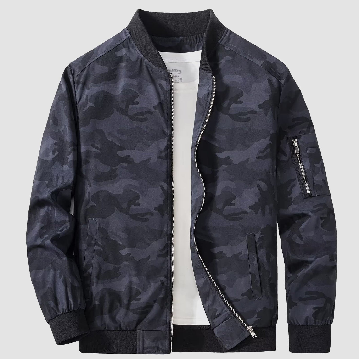Men's Lightweight Windproof Bomber Jacket with Multi-Pockets – Casual Spring/Fall Outerwear for Men