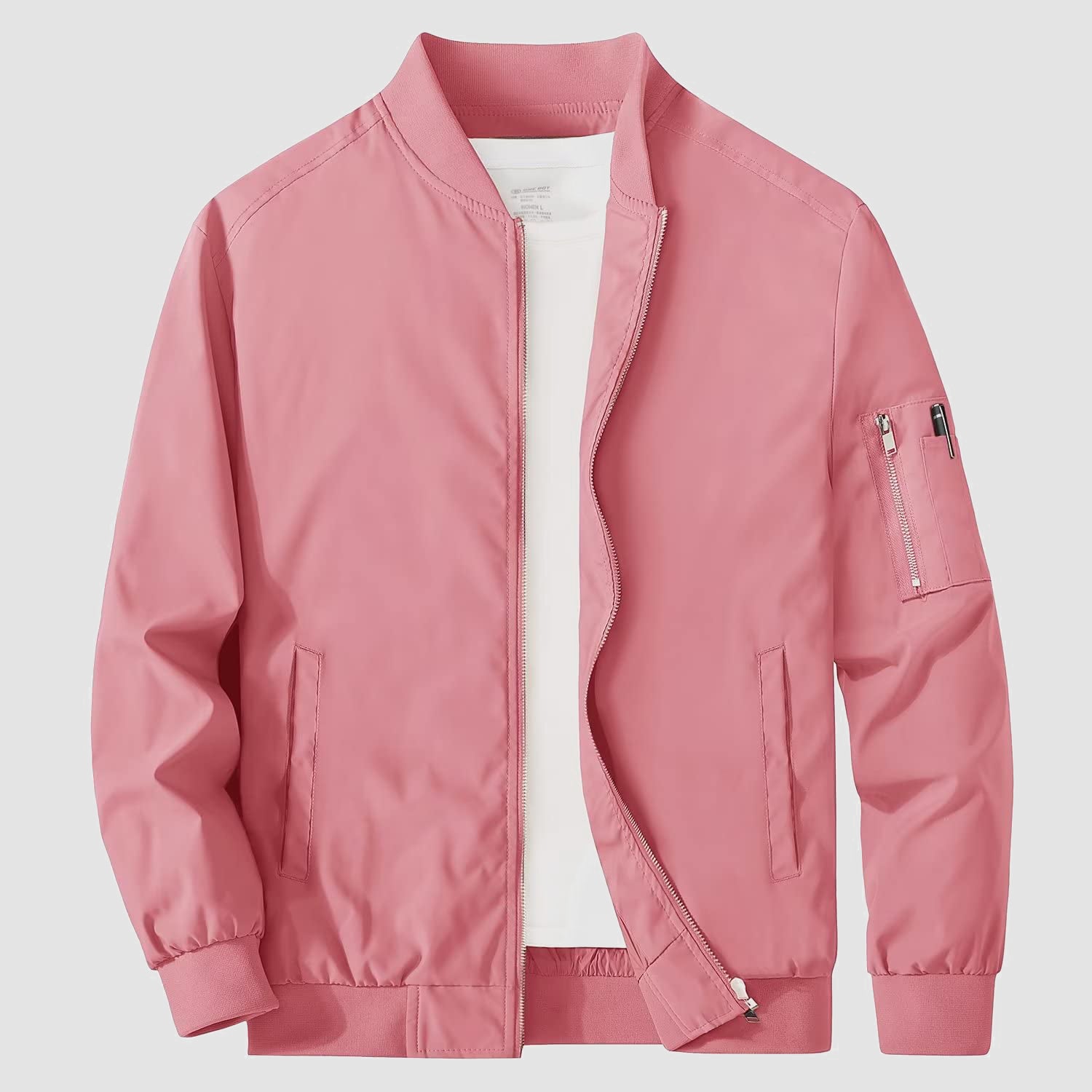 Men's Lightweight Windproof Bomber Jacket with Multi-Pockets – Casual Spring/Fall Outerwear for Men