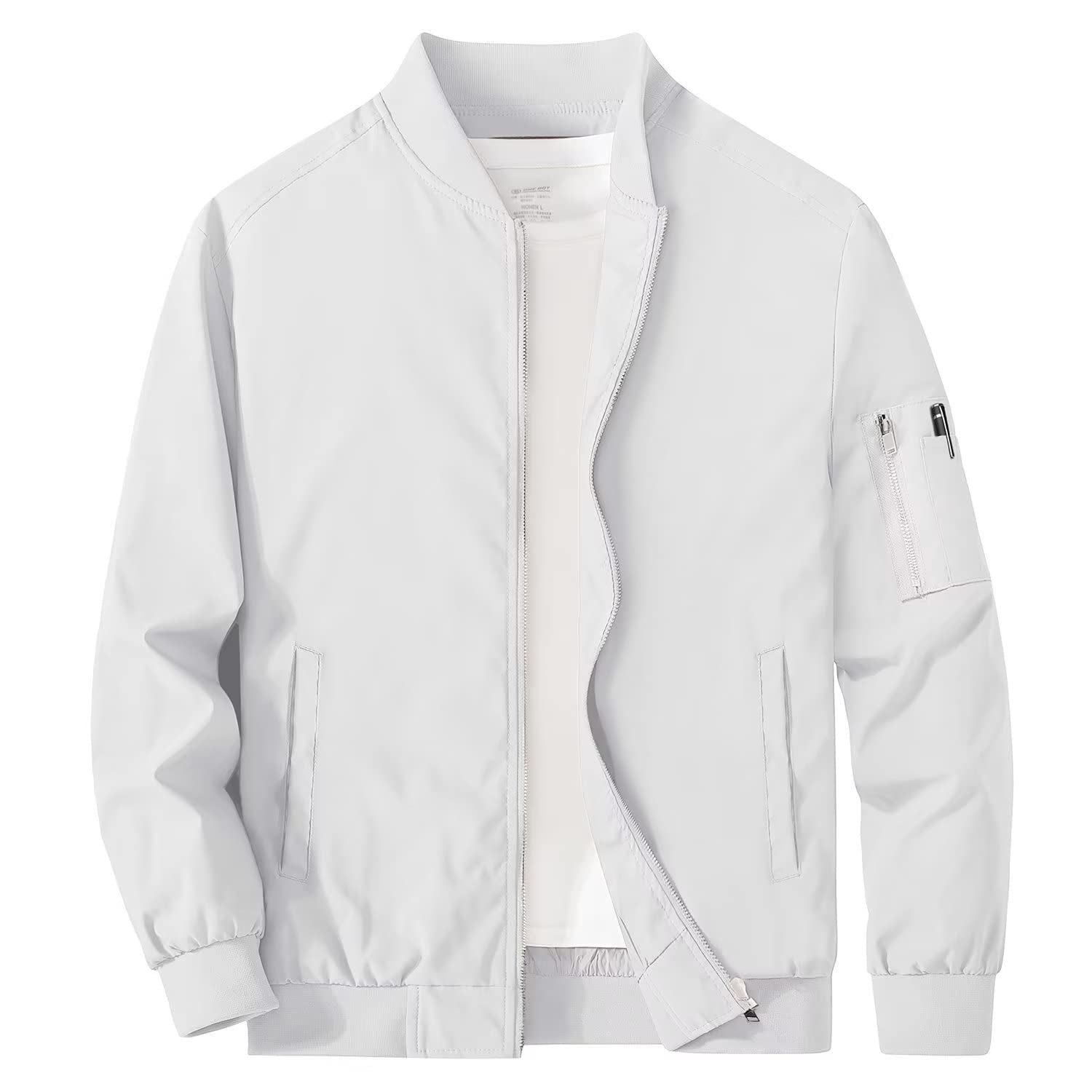 Men's Lightweight Windproof Bomber Jacket with Multi-Pockets – Casual Spring/Fall Outerwear for Men