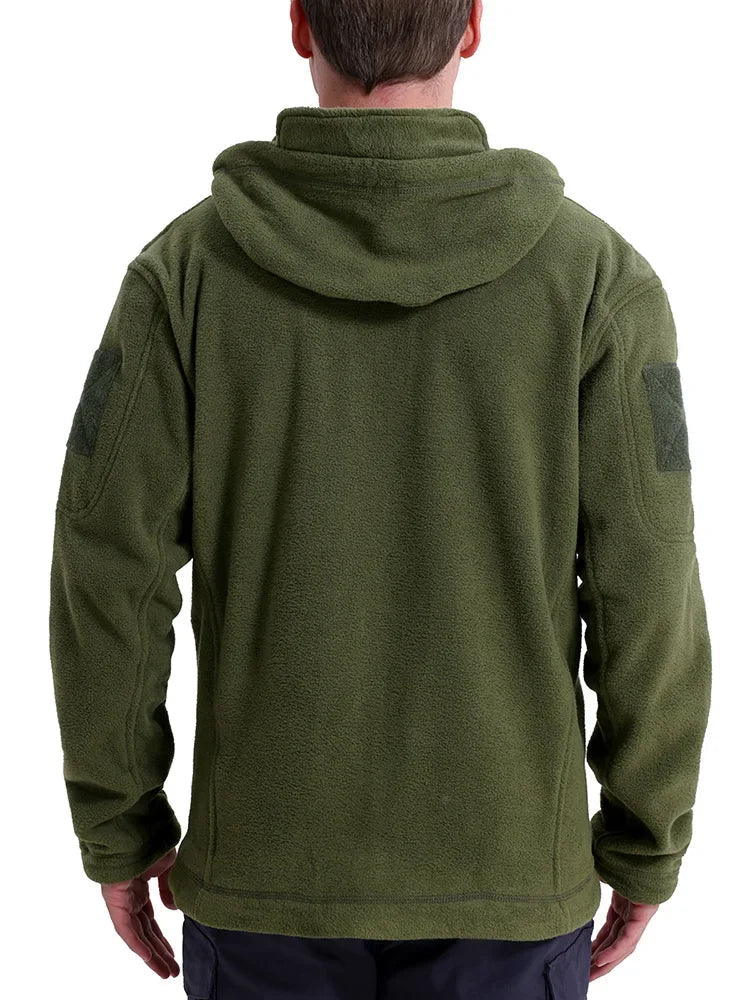 Men's Tactical Fleece Jacket – Warm Full Zip Outdoor Jacket with Multi-Pockets for Winter Activities