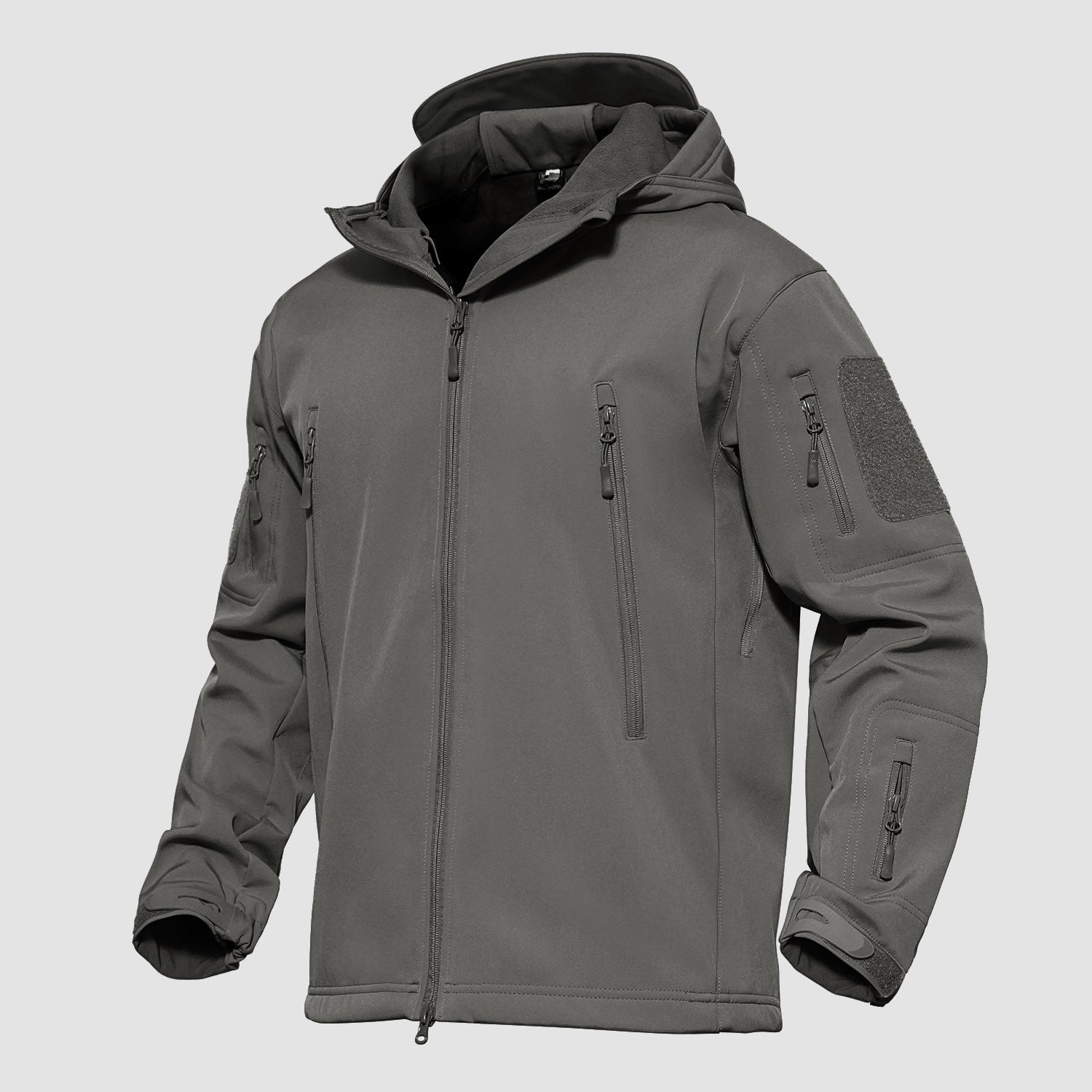 Men's Waterproof Fleece Jacket with Softshell Design, Multiple Pockets, Windproof and Breathable Winter Coat