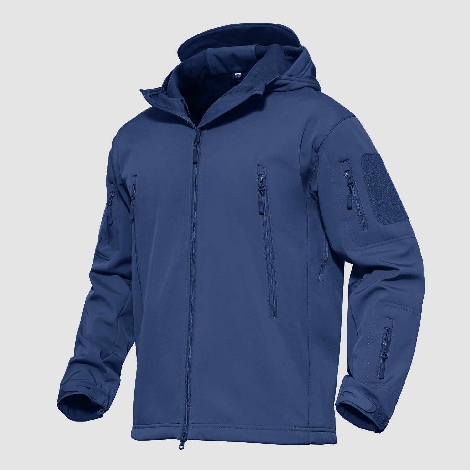 Men's Waterproof Fleece Jacket with Softshell Design, Multiple Pockets, Windproof and Breathable Winter Coat