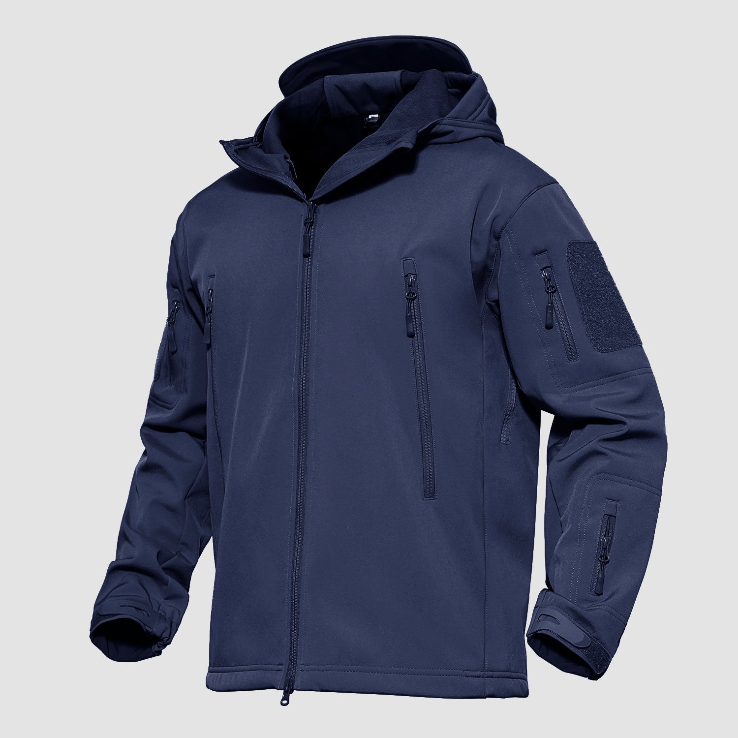 Men's Waterproof Fleece Jacket with Softshell Design, Multiple Pockets, Windproof and Breathable Winter Coat
