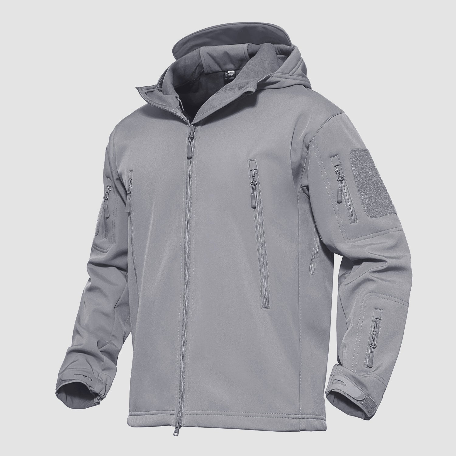 Men's Waterproof Fleece Jacket with Softshell Design, Multiple Pockets, Windproof and Breathable Winter Coat