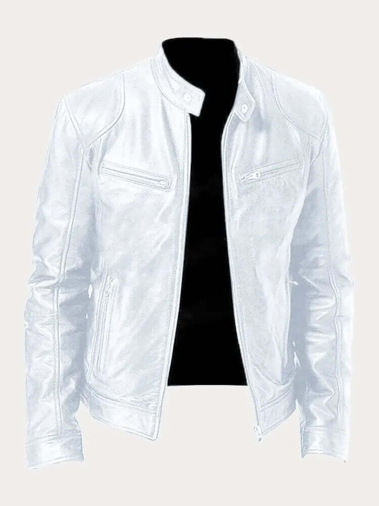 Men's Premium Genuine Leather Jacket: Stylish, Durable, All-Season Outerwear