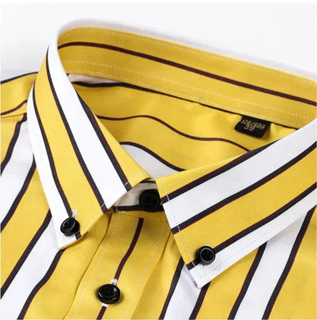 Jermaine Relaxed Fit Striped Cotton Shirt for Men | Comfortable Casual Wear