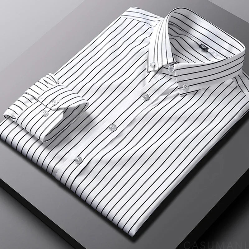 Jermaine Relaxed Fit Striped Cotton Shirt for Men | Comfortable Casual Wear