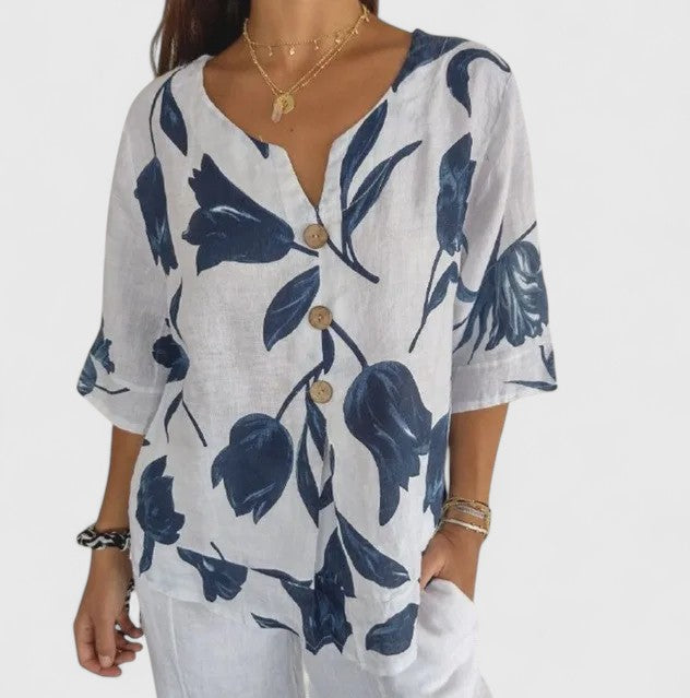 Isabel Elegant Floral Print Blouse for Women | Stylish & Comfortable Top for Any Occasion