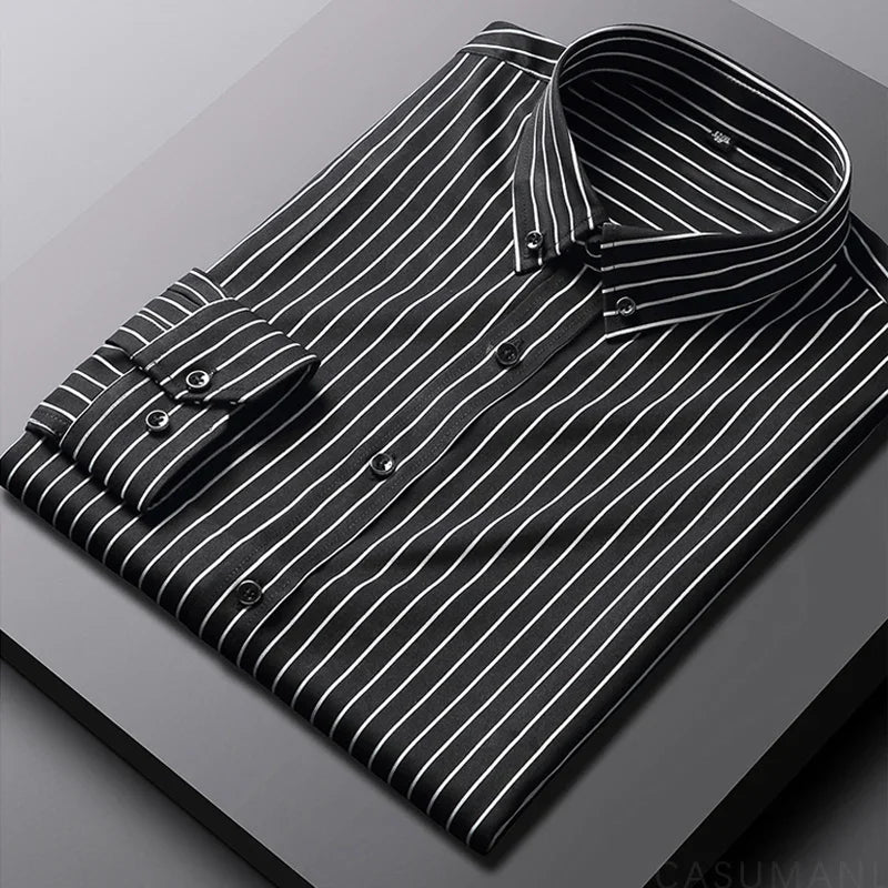 Jermaine Relaxed Fit Striped Cotton Shirt for Men | Comfortable Casual Wear