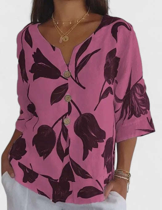 Isabel Elegant Floral Print Blouse for Women | Stylish & Comfortable Top for Any Occasion