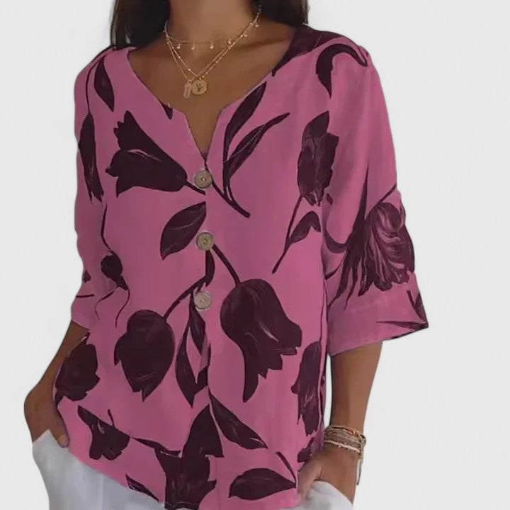 Isabel Elegant Floral Print Blouse for Women | Stylish & Comfortable Top for Any Occasion