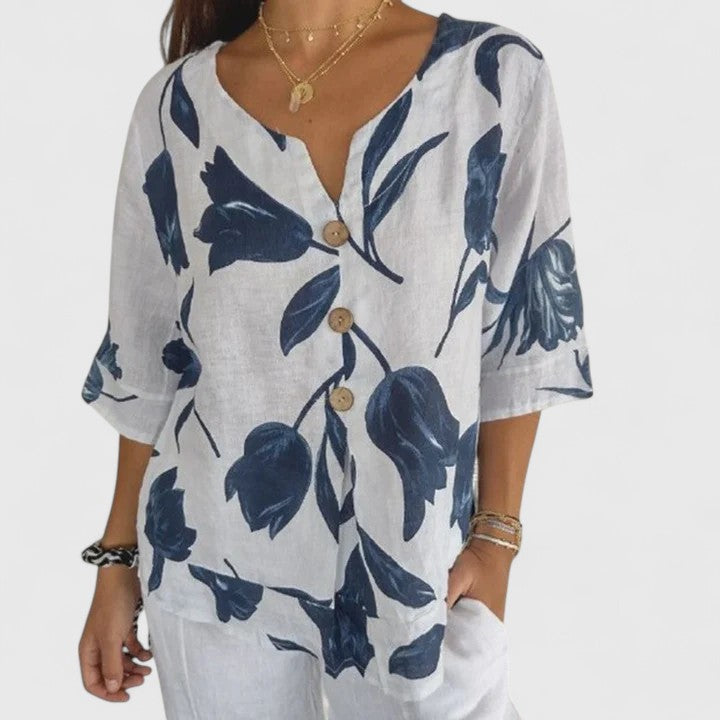 Isabel Elegant Floral Print Blouse for Women | Stylish & Comfortable Top for Any Occasion