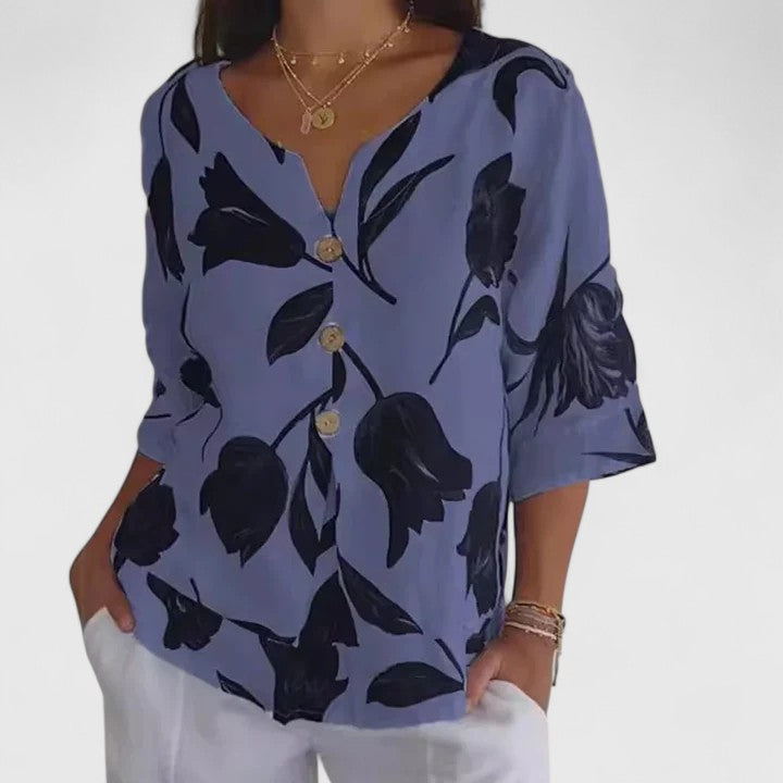 Isabel Elegant Floral Print Blouse for Women | Stylish & Comfortable Top for Any Occasion