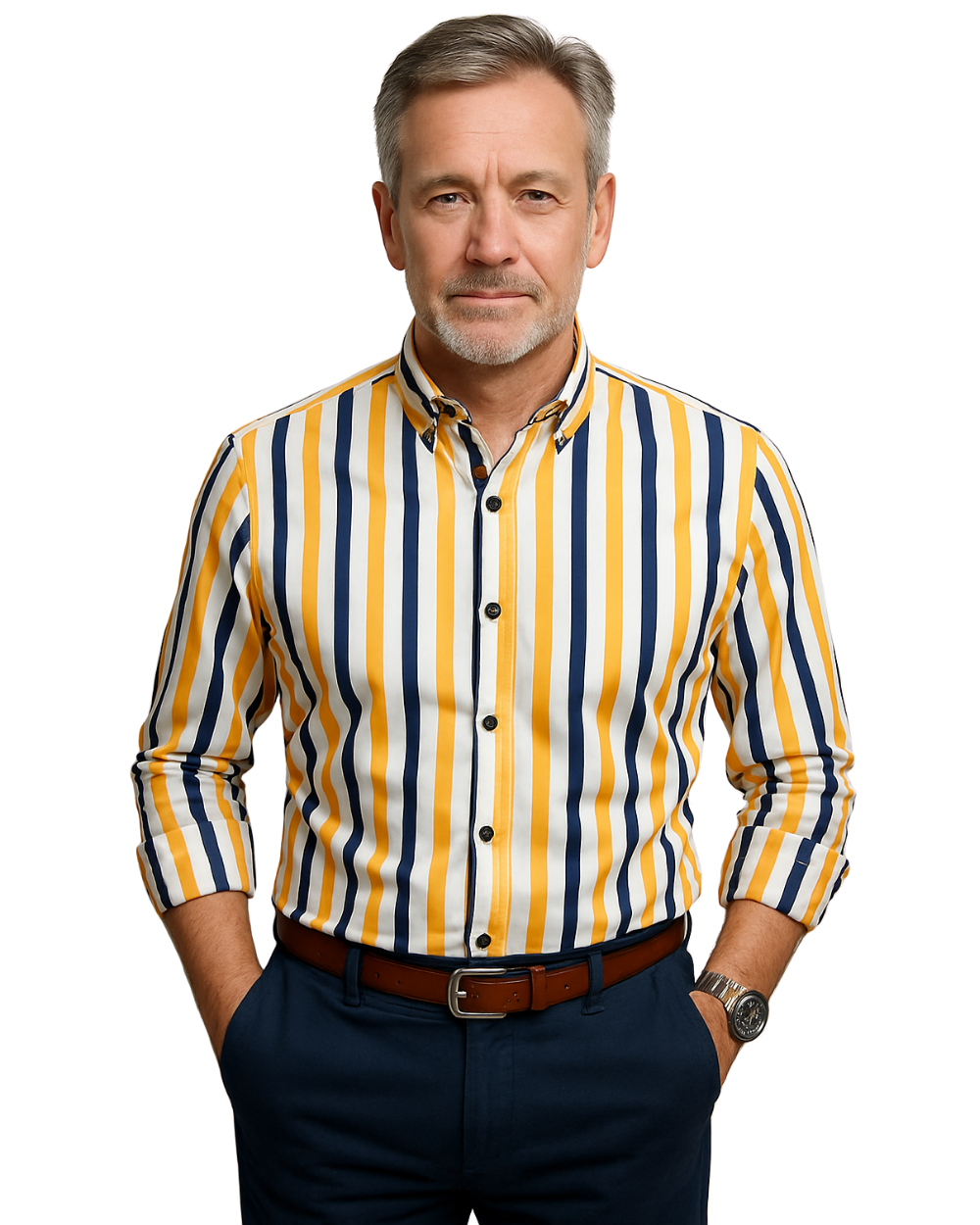 Jermaine Relaxed Fit Striped Cotton Shirt for Men | Comfortable Casual Wear