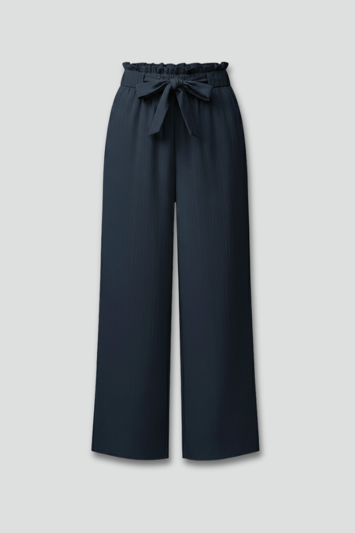 Daisy Women's Palazzo Trousers - Stylish Wide-Leg Pants with Tie Belt for Effortless Elegance