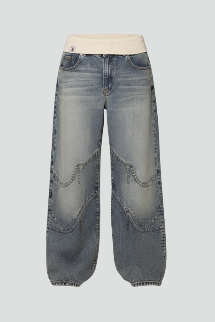 Enhanced Product Title: Madison Women's Casual Wide-Leg Baggy Denim Trousers - Stylish & Comfortable Everyday Wear

This optimized title includes relevant keywords while maintaining clarity and appeal for potential customers.
