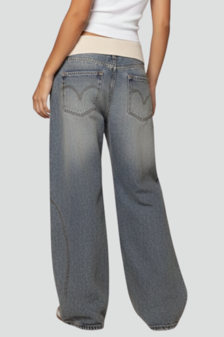 Enhanced Product Title: Madison Women's Casual Wide-Leg Baggy Denim Trousers - Stylish & Comfortable Everyday Wear

This optimized title includes relevant keywords while maintaining clarity and appeal for potential customers.