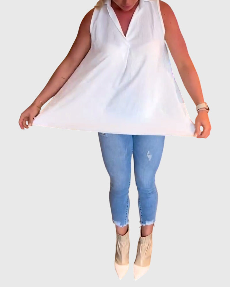 Lina Women's Sleeveless Top - Stylish & Comfortable Summer Blouse