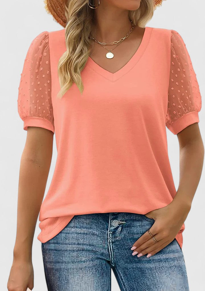 Sofrenia Women's Comfortable V-Neck Top - Soft Fabric, Stylish Design, Perfect for Everyday Wear